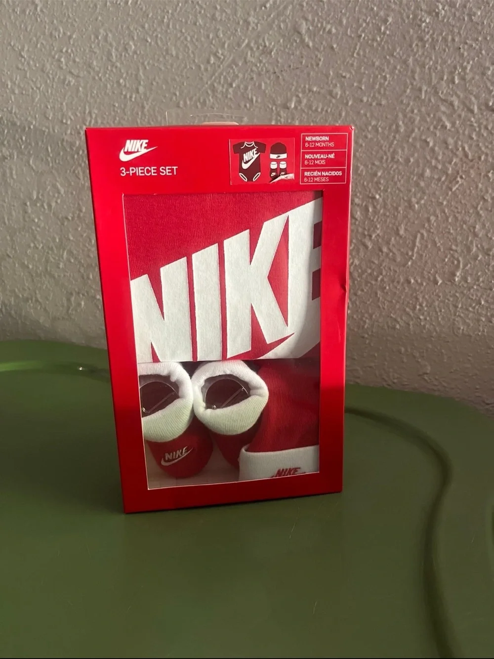Nike Red and White Newborn 3-Piece Set